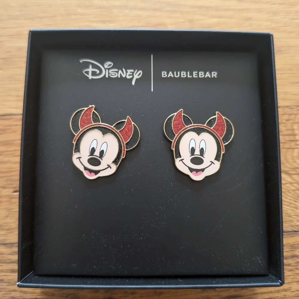 BaubleBar Disney Mickey Mouse Devil Earrings - Picture 2 of 6